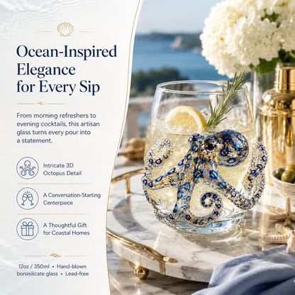 2026 HOT SALE🌊 3D Ocean Animal Artisan Glassware Collection | For Fresher Sips, Sunlight-Catching Details, Coastal Elegance & Elevated Home Bar Vibes ✨