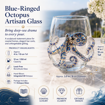2026 HOT SALE🌊 3D Ocean Animal Artisan Glassware Collection | For Fresher Sips, Sunlight-Catching Details, Coastal Elegance & Elevated Home Bar Vibes ✨