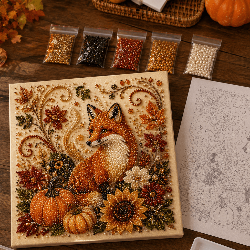 🔥 Last Day 49% OFF - 🍂💎 Autumn Pearl Painting Kit – Relaxing DIY Craft to Create Sparkling Fall Artwork 🖌️