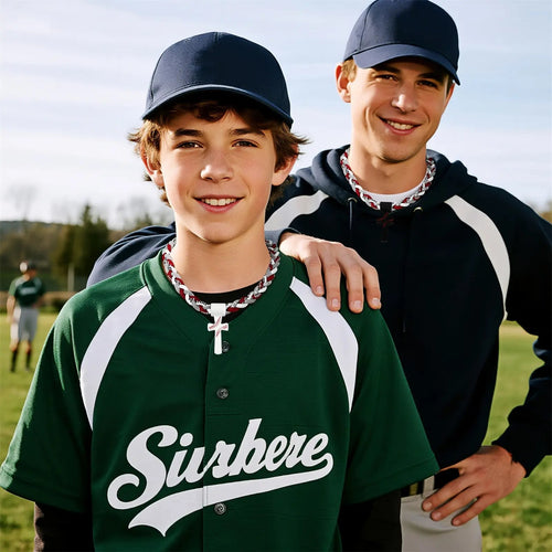 ⚾✝️ Triple-Rope Baseball Cross Necklace | Inspirational Sports Pendant with Faith Charm