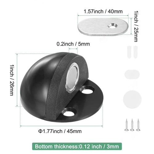 🔥HOT SALE🔥Hidden Stainless Steel Rubber Dual-use Door Stopper Door Holders