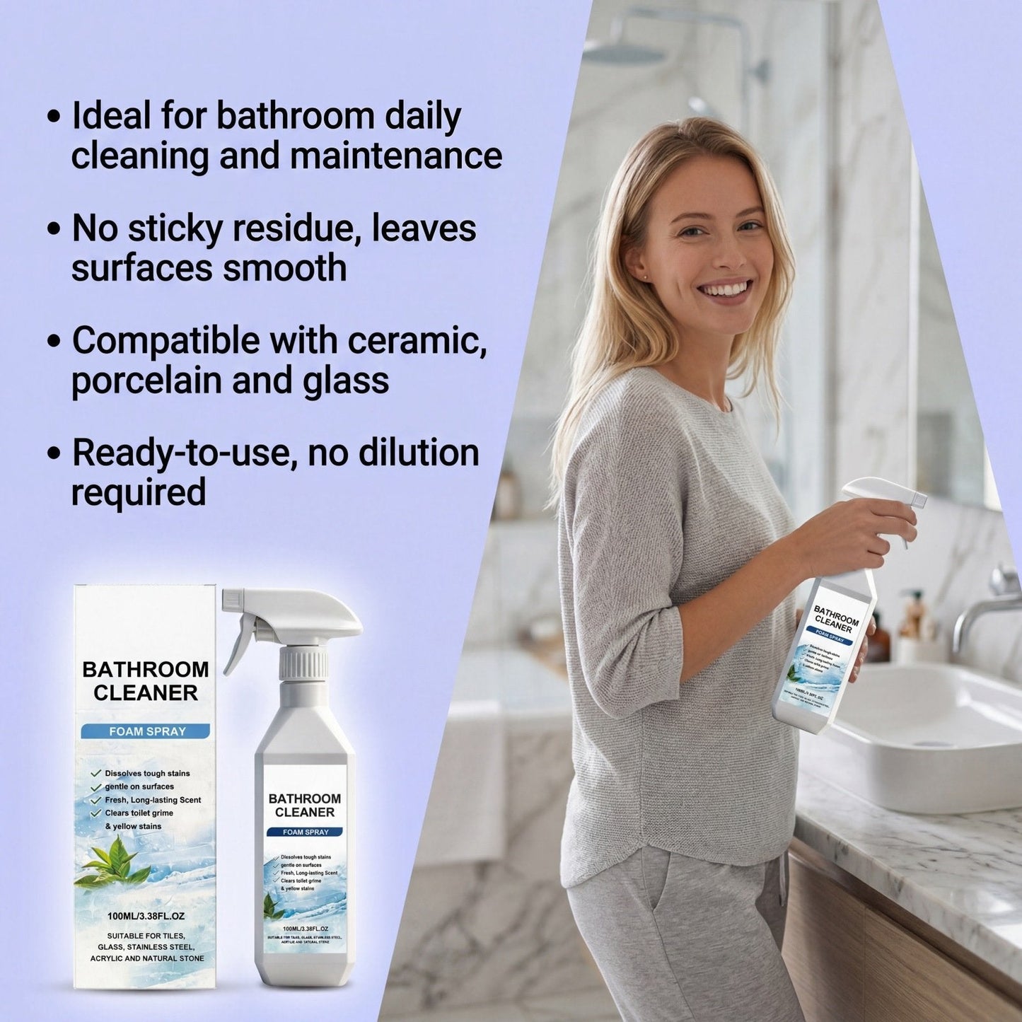 🔥Buy 2 Get 1 Free ✨ Bathroom Cleaner Special Offer🔥