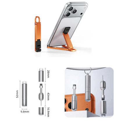 Mini Aluminum Phone Stand Keychain Foldable Desktop Holder
