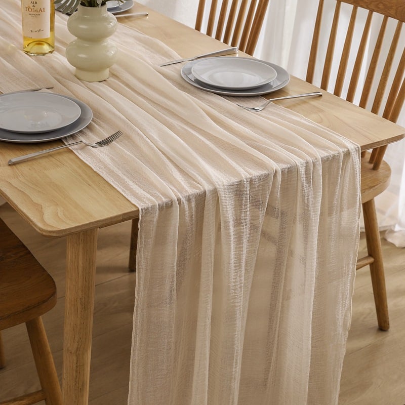 Cheesecloth Table Runner 120 Inches for Party Home Decorations