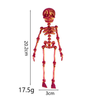 🦴 3D Printed Magnetic Skeleton Figurine – Vintage Desk Toy & Fridge Decor