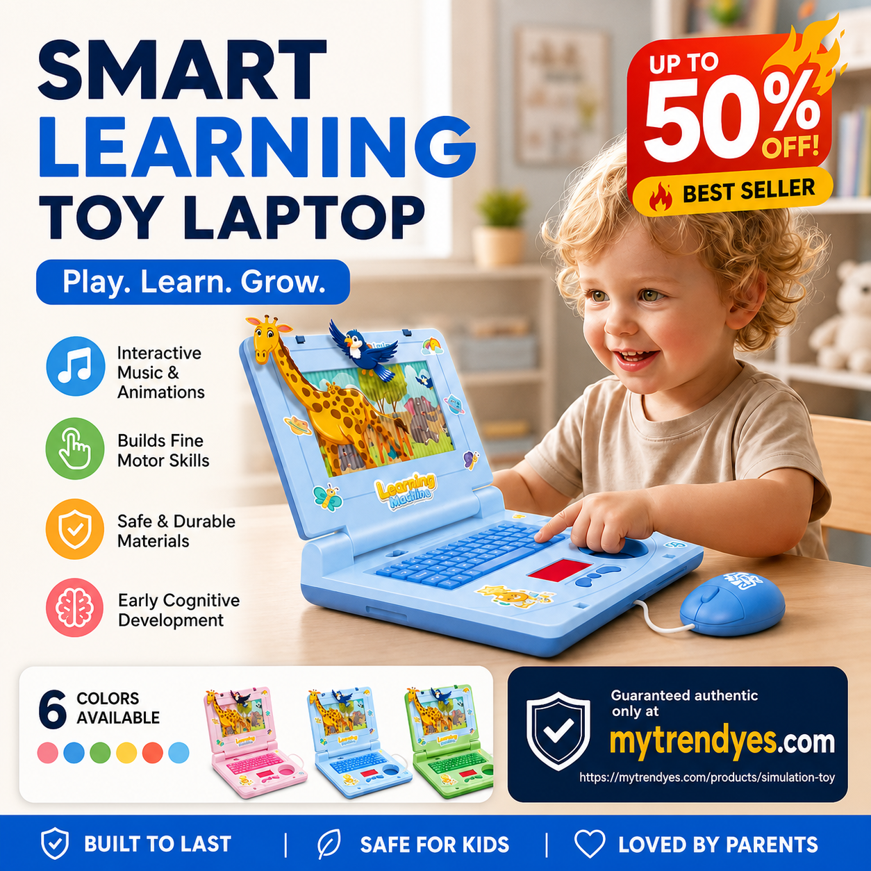 👧Educational toys to boost kids' thinking skills！🖥️Interactive Simulation Toy Laptop