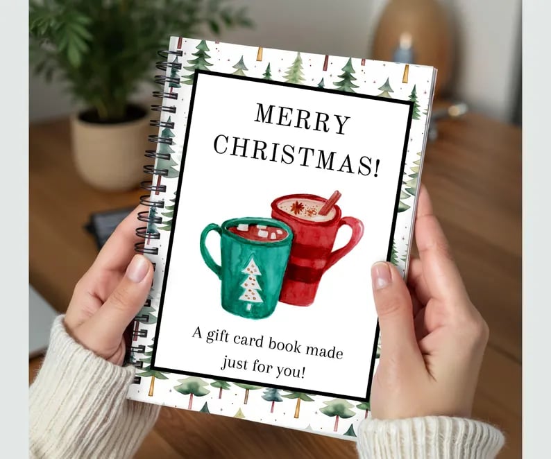 🎄📚Christmas Gift Card Book 🎁Surprises On Every Page-Hardcover & Durability Line