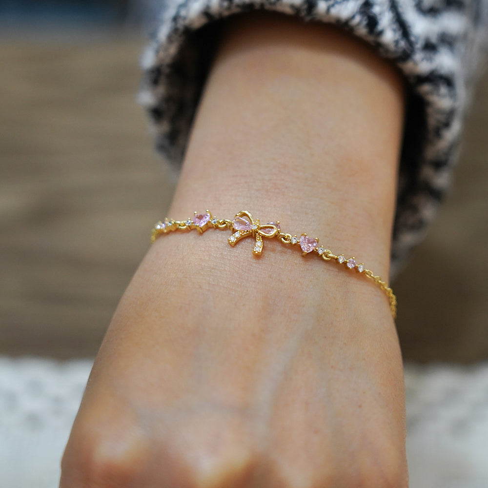 🎀Crystal Bow Bracelet – Elegant Wrist Jewelry with a Romantic Touch