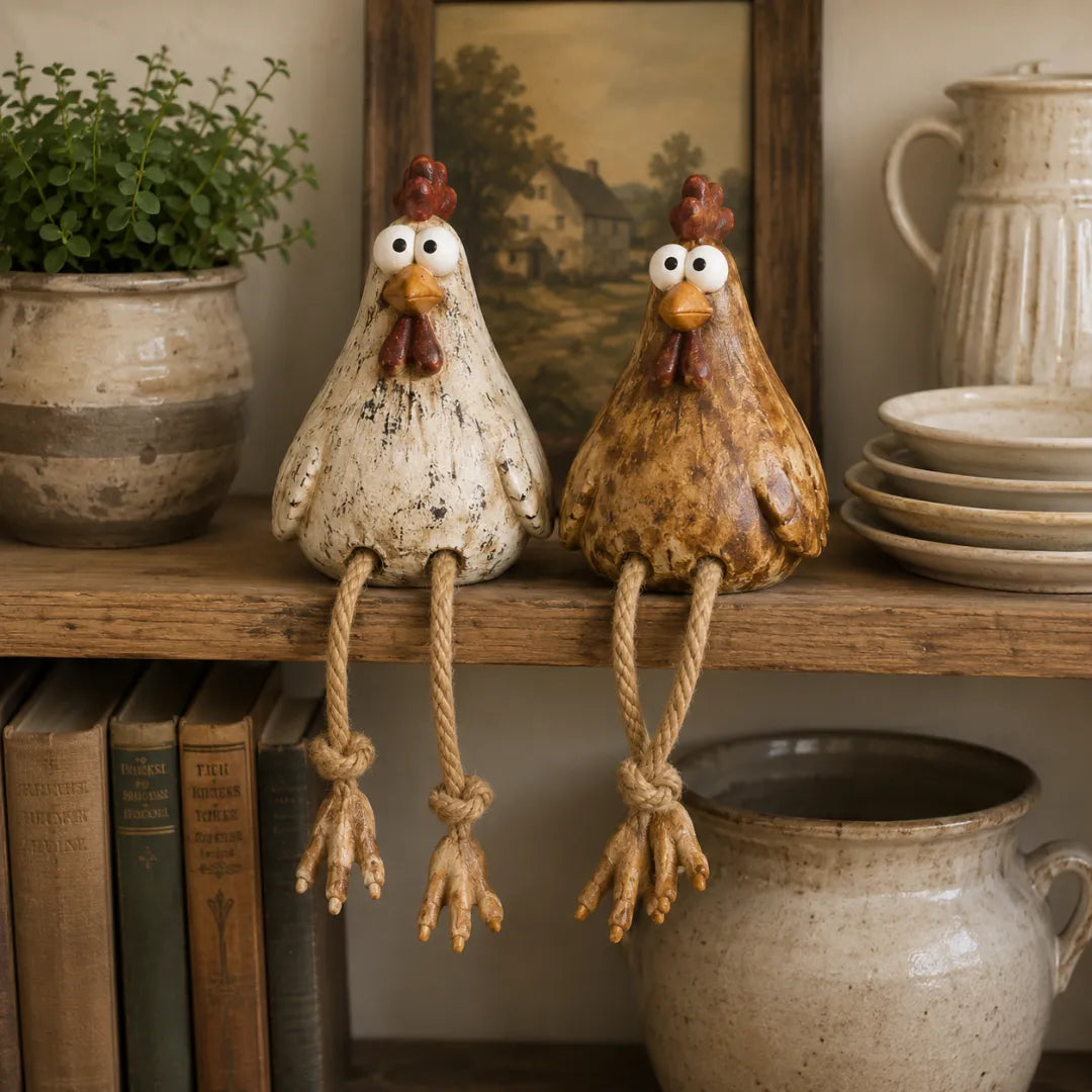 Chicken shelf sitter figurine dimensions