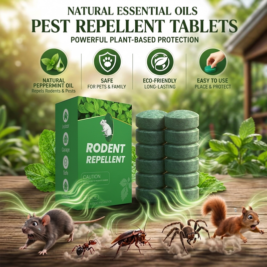 💥LAST DAY SALE 50%OFF💥🟢 Natural Peppermint Rodent Repellent Tablets – 12 Pack