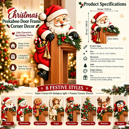 🔥 LIMITED-TIME 49% OFF  Christmas Peekaboo Door Frame Corner Decor🎄