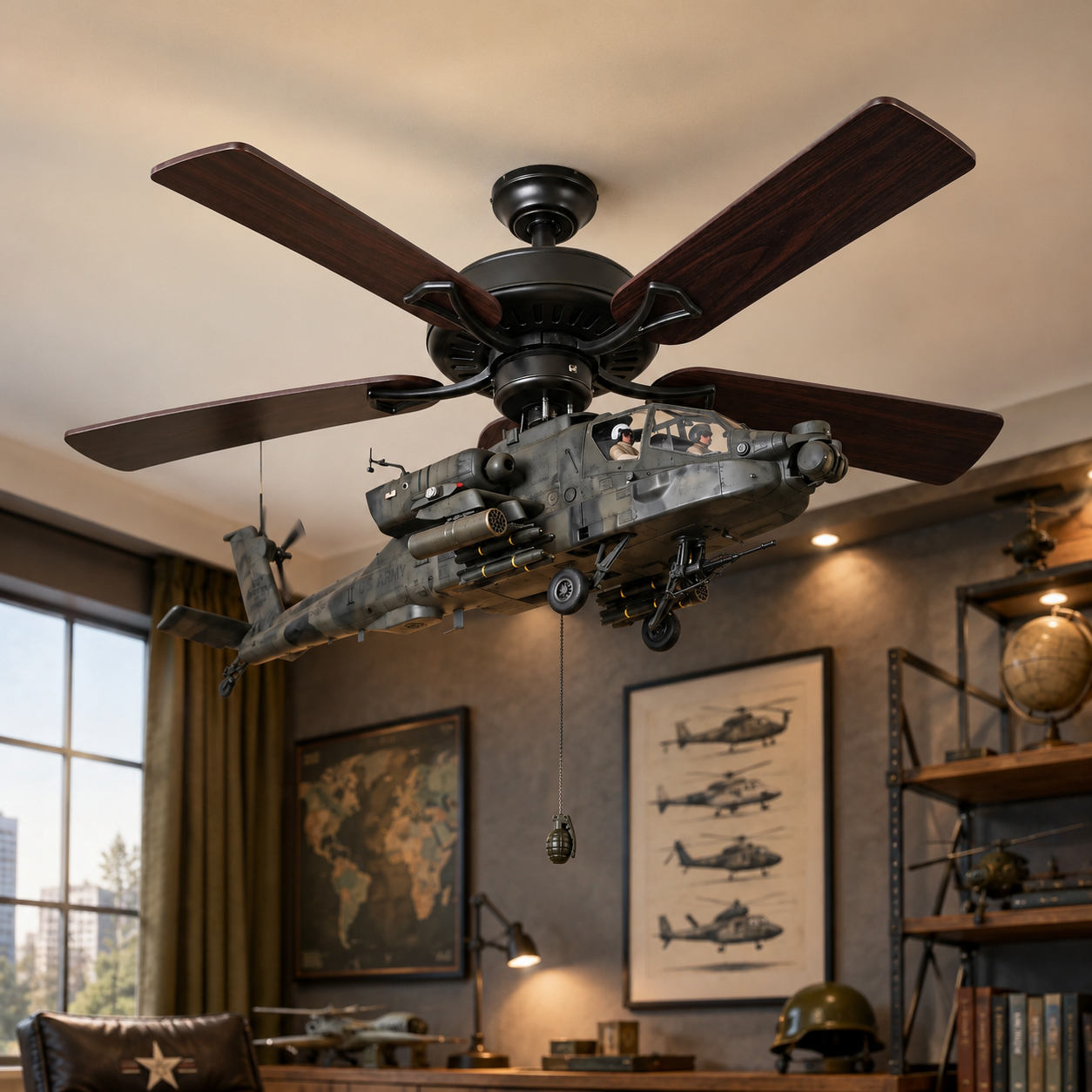 🚁Helicopter Ceiling Fan Attachment Kit – Decorative Ceiling Fan Accessories for Home & Room Decor