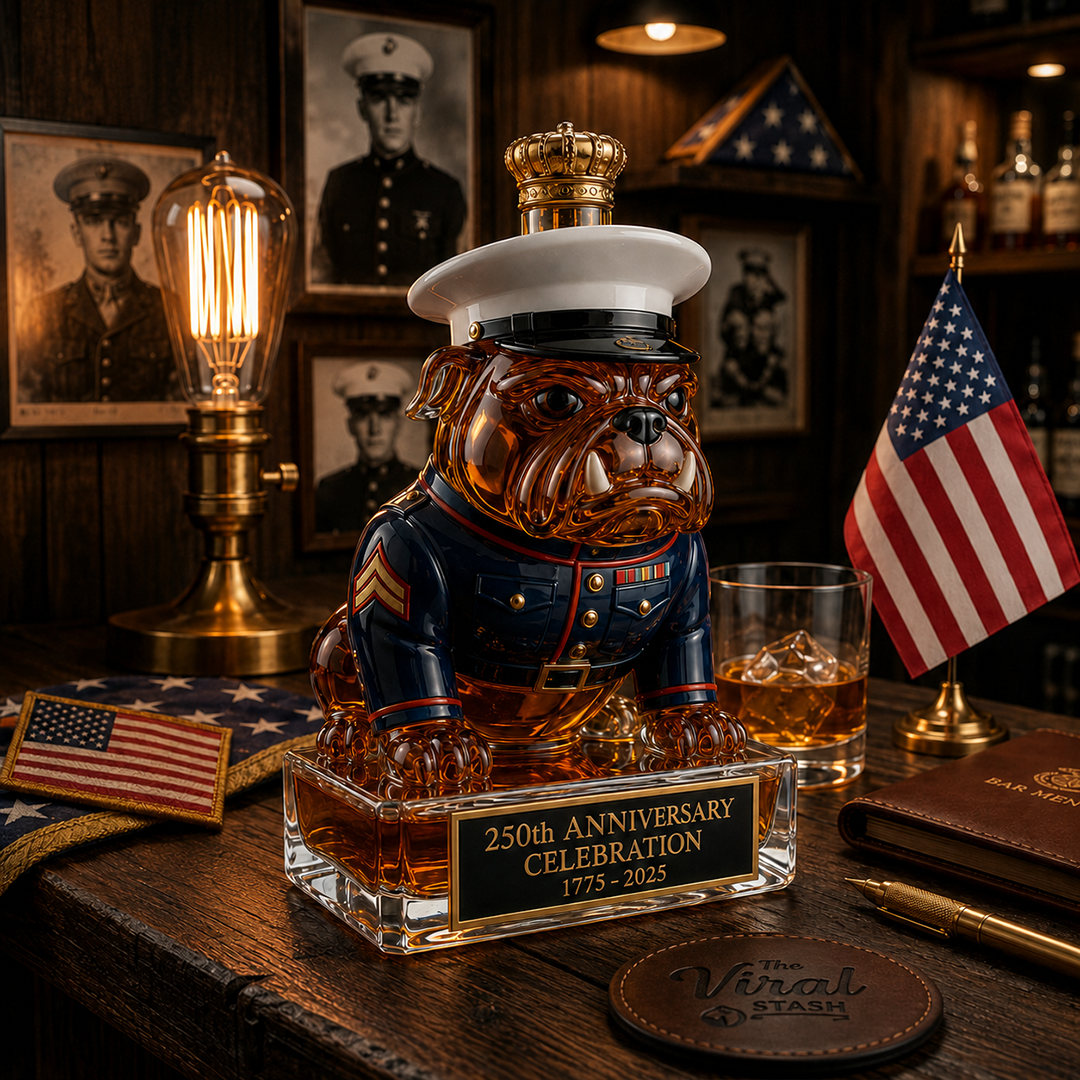 🔥🔥🔥 Limited-Time Offer | 250th Anniversary Military-Inspired Bulldog Whiskey Decanter Set
