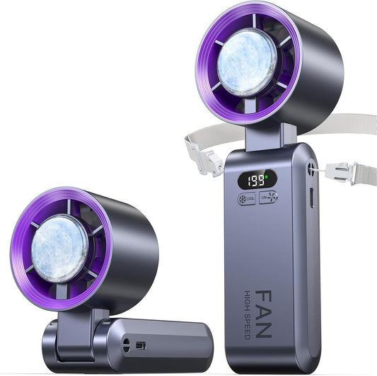 🥶 Beat the Heat Anywhere – Portable Ice Cooling Fan with Turbo Airflow