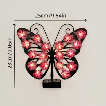 🔥🦋Solar Lights Outdoor Metal Butterfly Wall Decor
