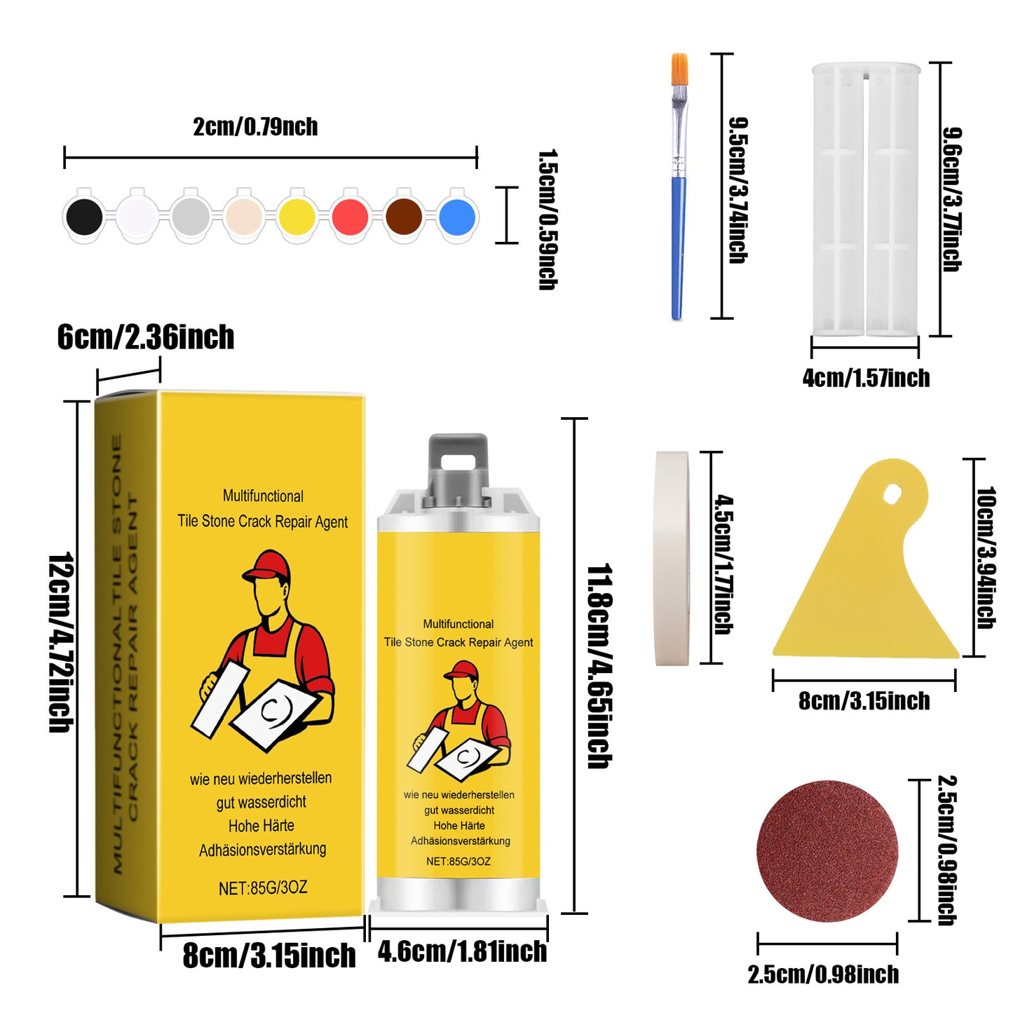 🧱 BUY 2 GET 1 FREE! ✨ Tile & Stone Crack Repair Kit - Professional-Grade Filler for Sealing Gaps, Waterproof & Color-Matching Formula💧