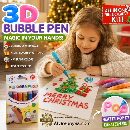 🎁🔮Magic Pen – Draw in 3D with a single stroke!🎄 DIY bubble "popcorn" effect drawing pens – Buy 3 Get 2 🔥