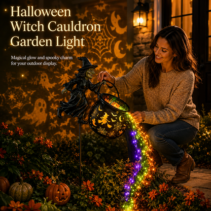 🎁Today 63% OFF🎁Halloween Witch Cauldron Garden Lamp