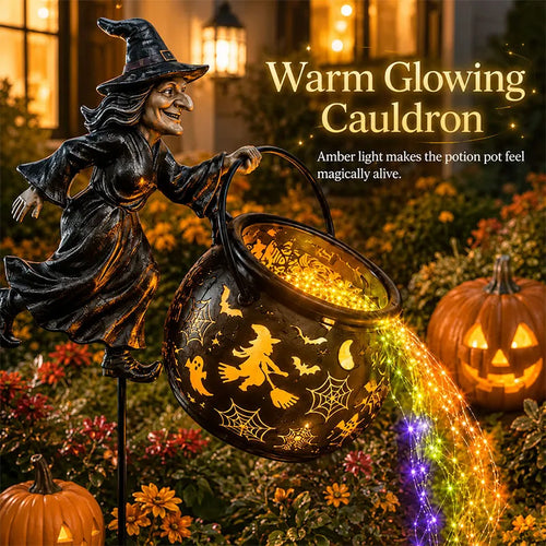 🎉 Halloween Early Bird Special Sale 49% OFF-🧙‍♀️Halloween Witch Cauldron Garden Light
