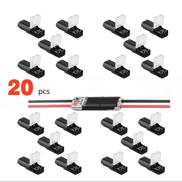 Flash Sale⚡20K+ SOLD!🔥Double-Wire Plug-in Connector Led Light Strip Connectors 2 Pin