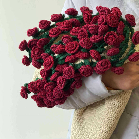 💐Hand-Woven Floral Blanket🌸 — A Bouquet That Never Fades
