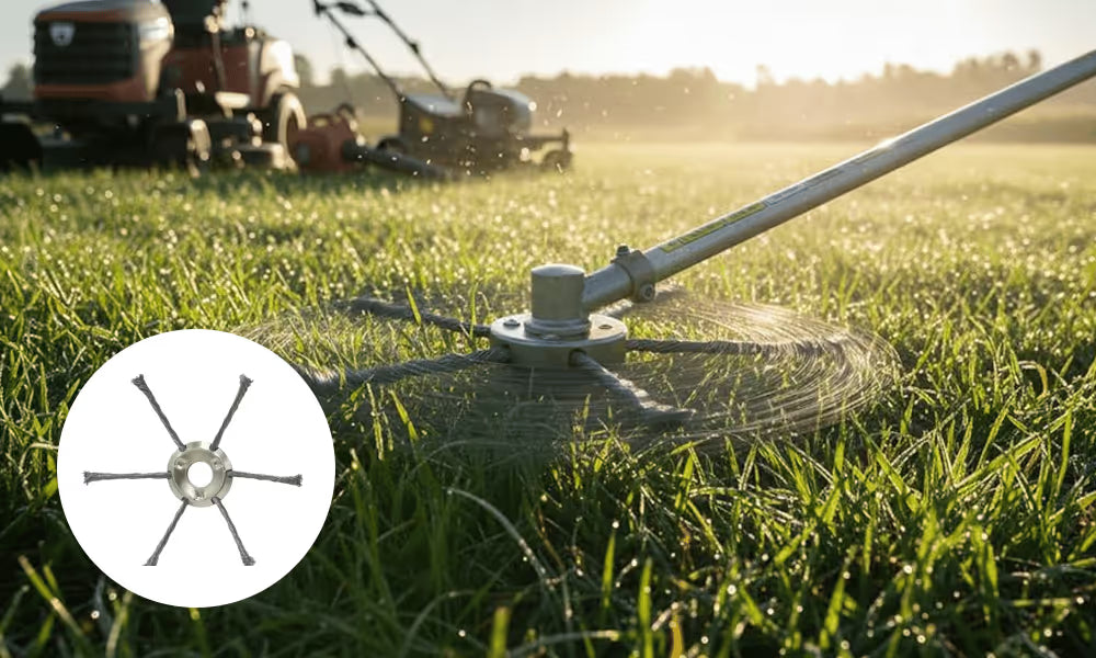 🌿 Steel Wire Trimmer Head – Heavy-Duty Weed Cutting Power ✨