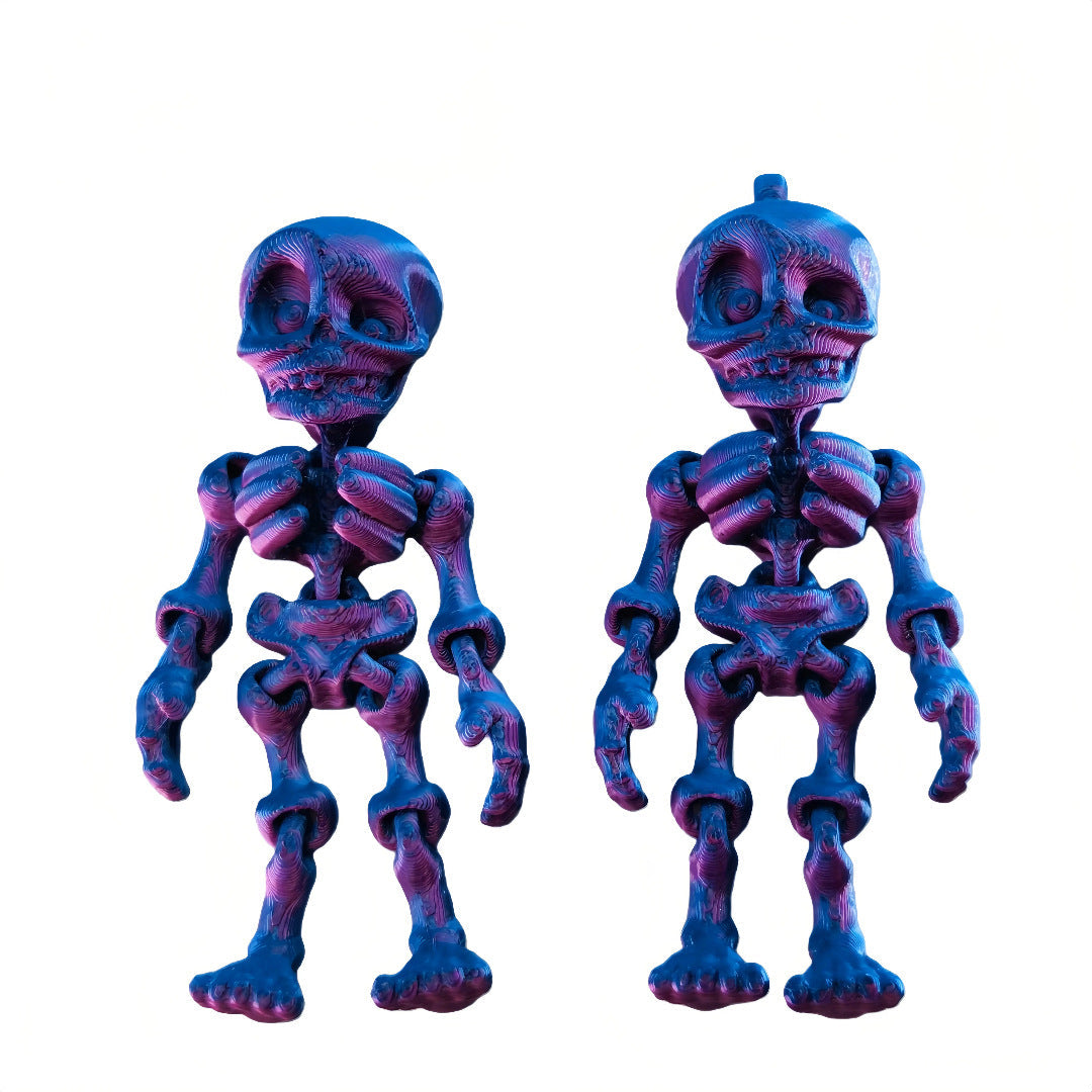 🦴 3D Printed Magnetic Skeleton Figurine – Vintage Desk Toy & Fridge Decor