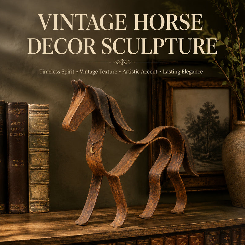 🐎 Spirit of the Horse – Vintage Metal Equestrian Sculpture✨