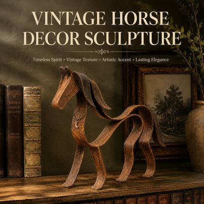 🐎 Spirit of the Horse – Vintage Metal Equestrian Sculpture✨