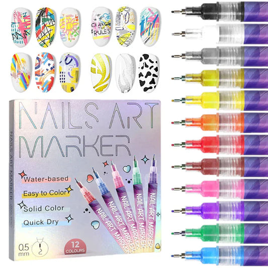 Last Day 50% OFF🎨12 Colors Nail Art Pens Set