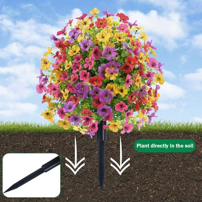 🔥 Best Seller🌸 🌿 UV-Resistant & Waterproof Artificial Daisy & Eucalyptus Stakes – Indoor & Outdoor Floral Decor