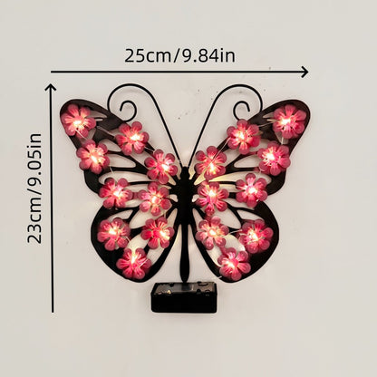 🔥 Selling Fast——Solar Metal Butterfly Wall Lights Outdoor Decor🦋