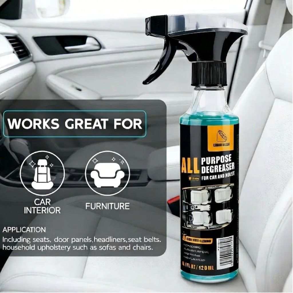 🔥 Multi-Surface Degreaser Spray — Save 52% Today! 🚗🏠 For Car Interiors, Kitchen Grease & Home Cleaning