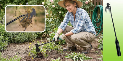 🌿 Deep-Grip Weed Puller – Fast Root Removal & Soil Cultivation