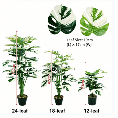 🔥Last Day 75% OFF🌿 Artificial Monstera & Banana Leaf Plant Pot– Lush Tropical Decor ✨