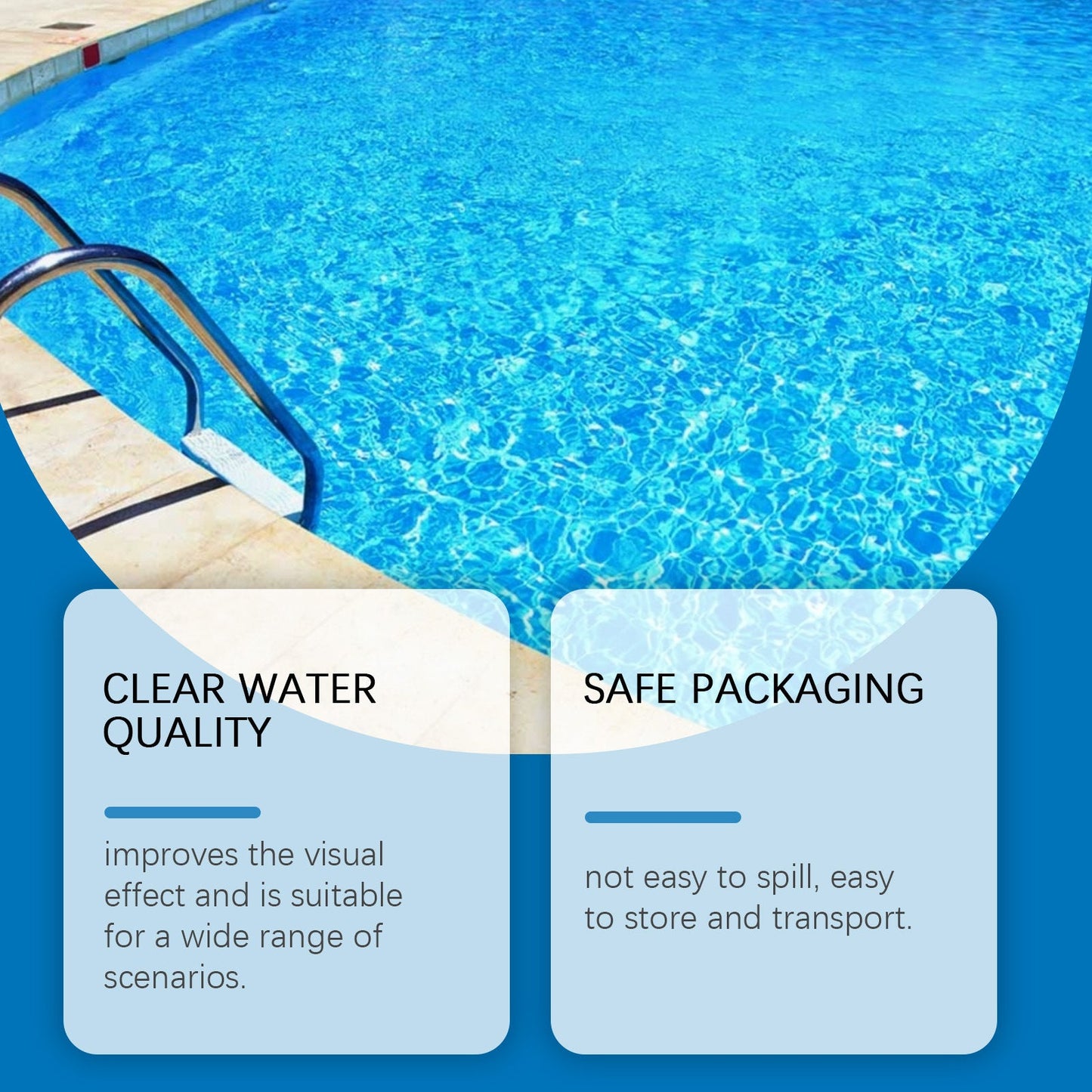🏊 Pool Clarifier Liquid – Fast Dissolve, Crystal Clear & Odor-Free Water