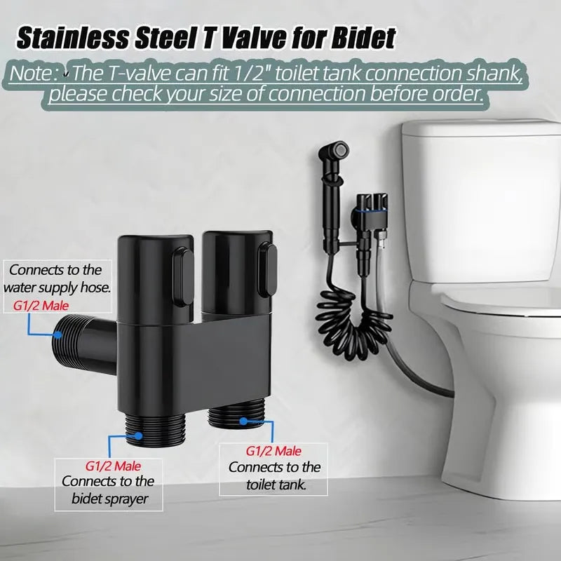 🔥Last Day49% OFF🔥 1-In-2-Handheld Out Dual Control Valve Bidet Sprayer for Toilet