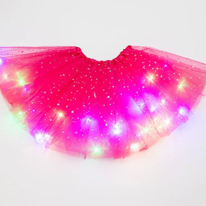 🎉🌟 Princess Glow LED Skirt | Soft, Safe & Stretchy for All-Day Play– Last Chance at This Price!