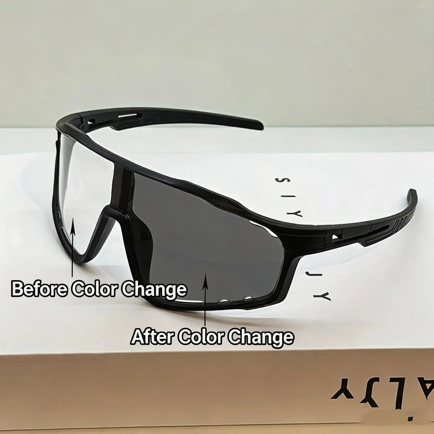 Photochromic UV-Protective Sports Sunglasses