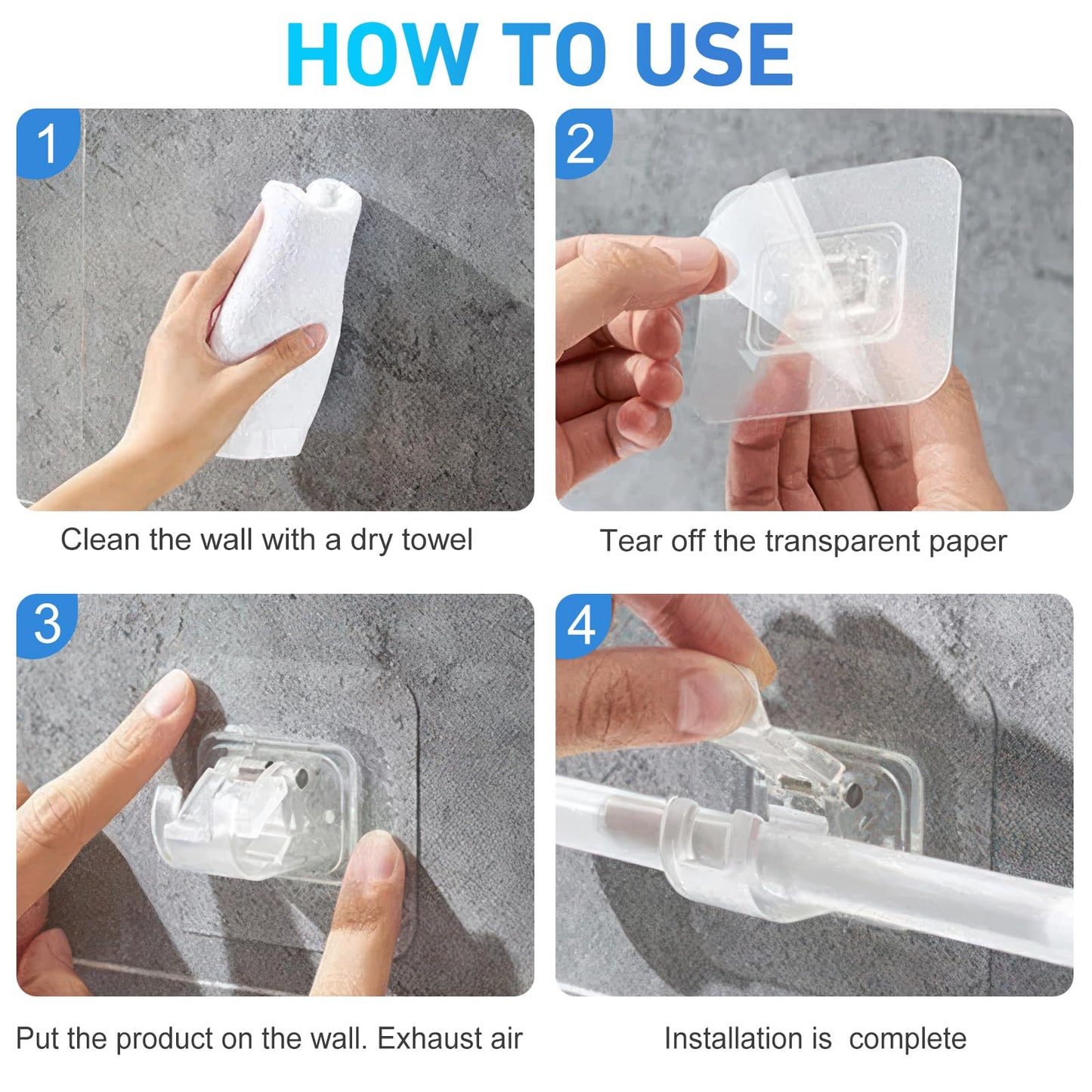 Transparent Hanging Rod Clip