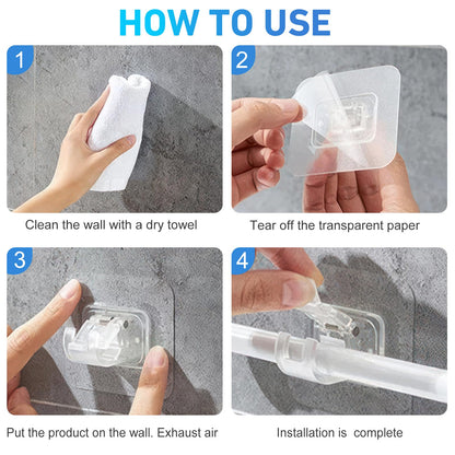 Transparent Hanging Rod Clip