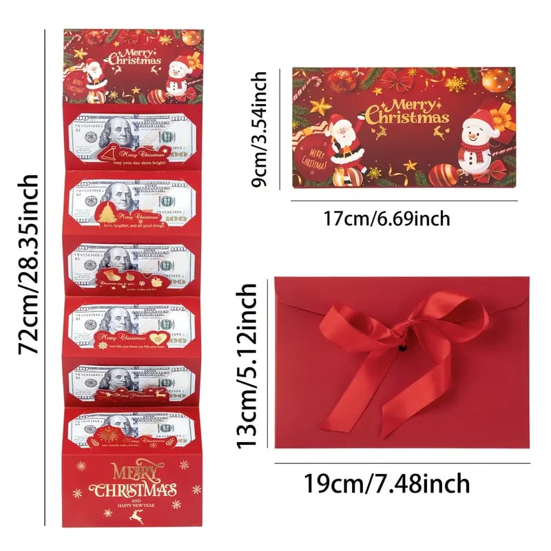 🏆Buy 1 Get 1 Free🎅💸Christmas Cash Gift Envelope– A creative way to give cash this Christmas!
