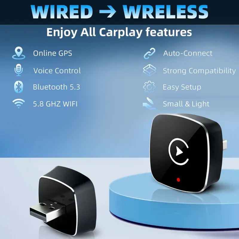 🔥50K+ SOLD!!✨2026 Wireless CarPlay Adapter for Android – Fast, No-Lag, Hands-Free