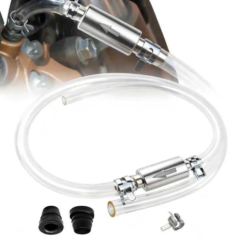 Car Brake Bleeder Hose Kit with One Way Check Valve,Durable Brake Fluid Bleeder Hoses Replacement