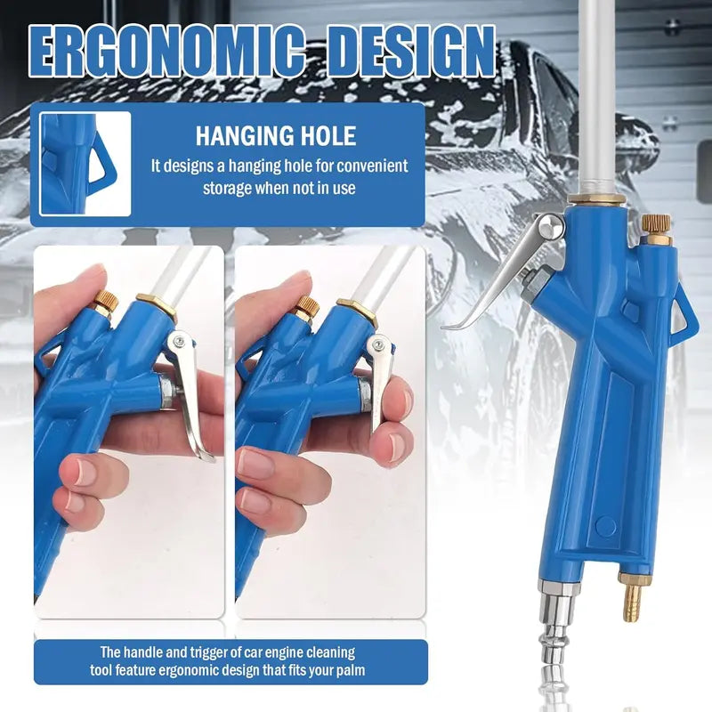 Heavy-Duty Pneumatic Air Blow Gun – High-Pressure Metal Cleaning Gun with 1.2m Hose for Automotive & Workshop Use