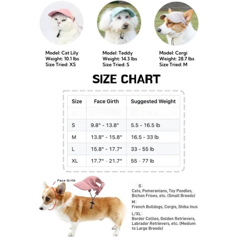 🐶🧢UV-Blocking Pet Baseball Hat – Stylish Sun Protection for Dogs ☀️✨