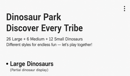 🦖 Dinosaur World Playset – 46PC & 94PC Realistic Dinosaur Adventure Set
