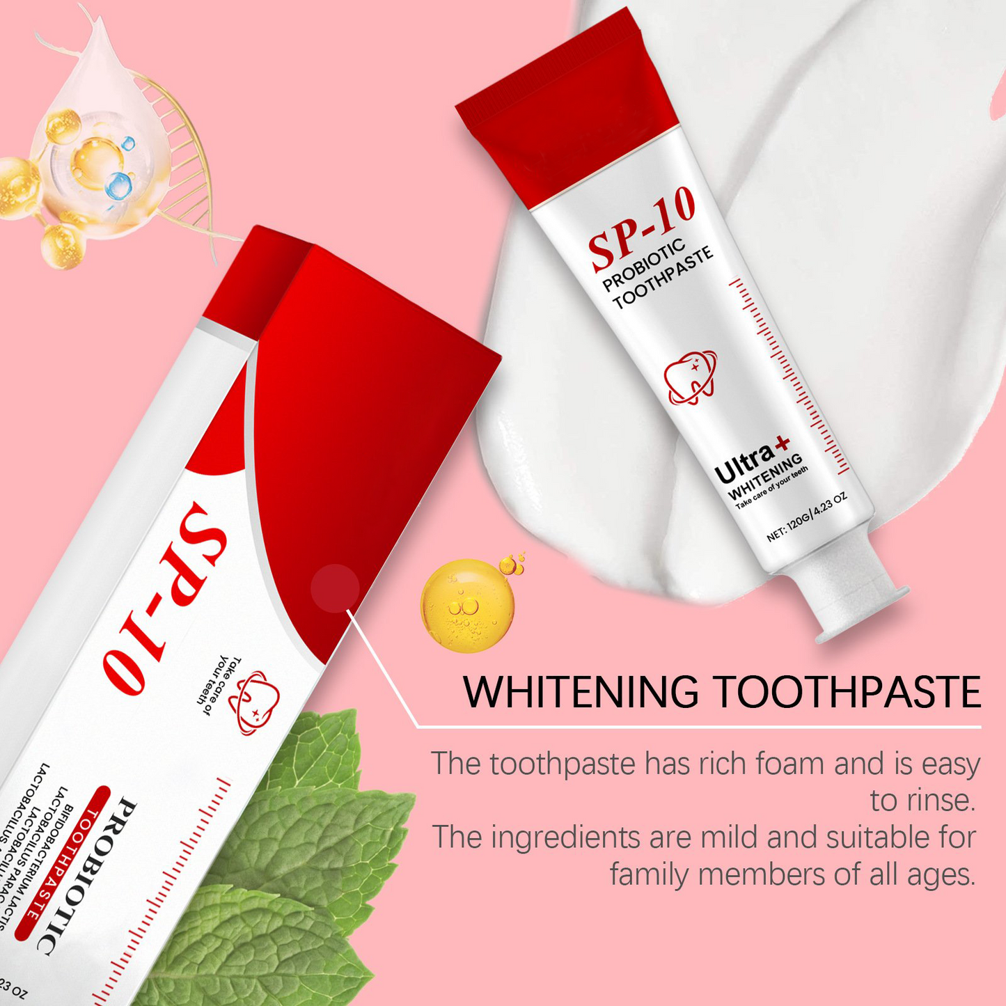 🔥 Super Probiotic Toothpaste Spring Mint Burst – Strengthens Enamel, Brightens Smile & Delivers Long-Lasting Freshness