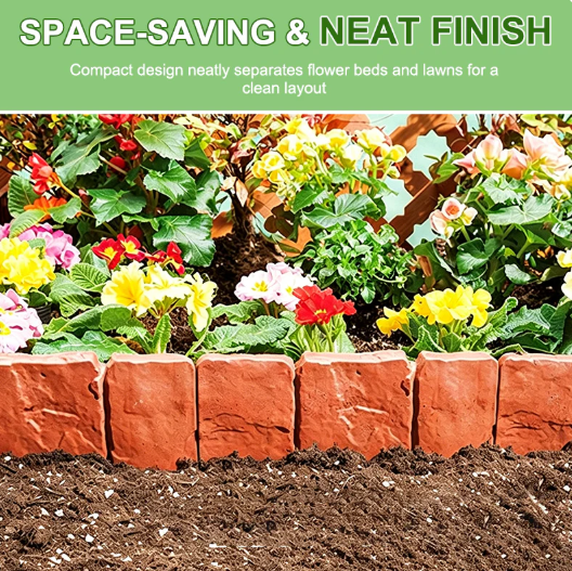 💐 High-quality, durable simulated stone garden fence 💐