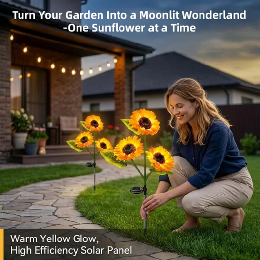 🏆Flash Sale⚡ 50K+ SOLD! 🌻 Solar Sunflower Garden Lights